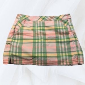 Columbia Pink and Green Plaid Skort